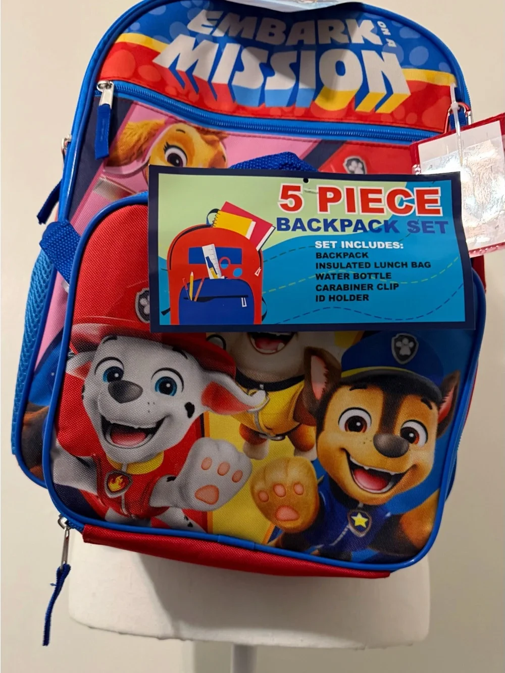 Paw Patrol Kids Backpack with lunchbox